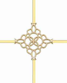 Karolaj Motifi 8x10mm Altın İnci Motif