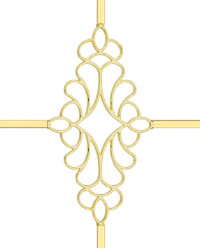 Karolaj Motifi 8x10mm Altın Mercan Motif