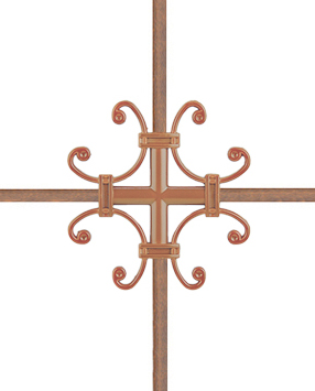 Karolaj Motifi 8x10mm Altın Meşe Çiçek Motif
