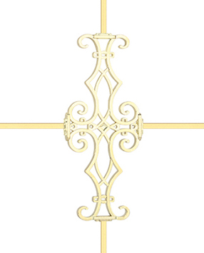 Karolaj Motifi 8x10mm Altın Motif