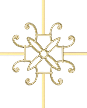 Karolaj Motifi 8x10mm Altın Yonca Motif