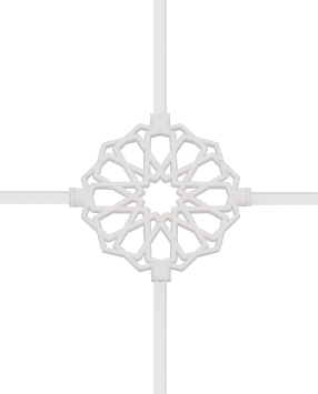 Karolaj Motifi 8x10mm Beyaz Atlas Motif