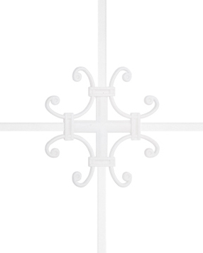 Karolaj Motifi 8x10mm Beyaz Çiçek Motif