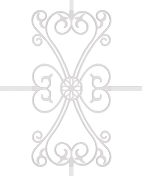 Karolaj Motifi 8x10mm Beyaz Ferforje Motif