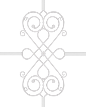 Karolaj Motifi 8x10mm Beyaz Ferforje Motif