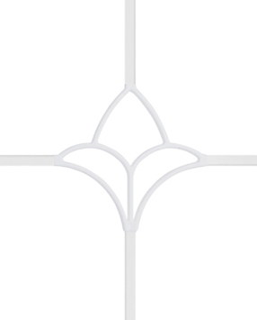 Karolaj Motifi 8x10mm Beyaz Lale Motif