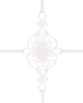 Karolaj Motifi 8x10mm Beyaz Motif