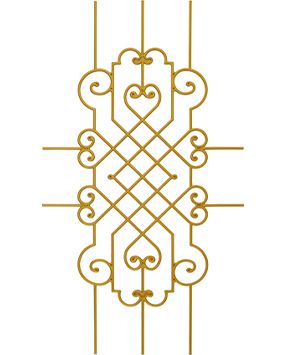 Karolaj Altın Rengi Panel 8x10mm Motif